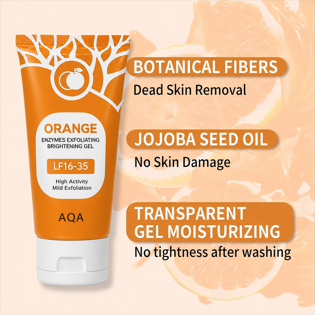 Buy 1 Get 1 FREE Today 🎁!  Say Goodbye to Dull, Rough Skin! AQA Orange Enzyme Exfoliating Gel 🍊