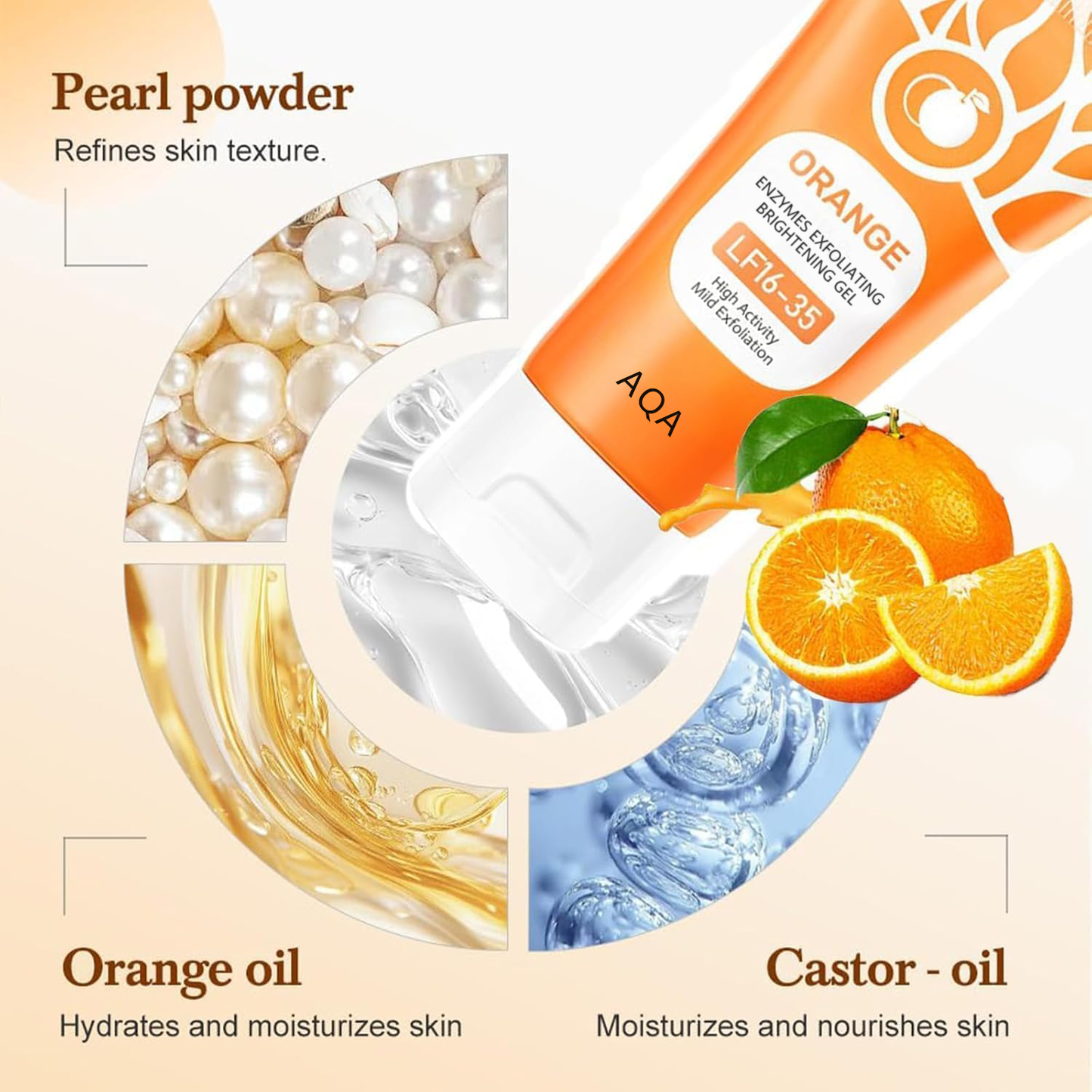 Buy 1 Get 1 FREE Today 🎁!  Say Goodbye to Dull, Rough Skin! AQA Orange Enzyme Exfoliating Gel 🍊