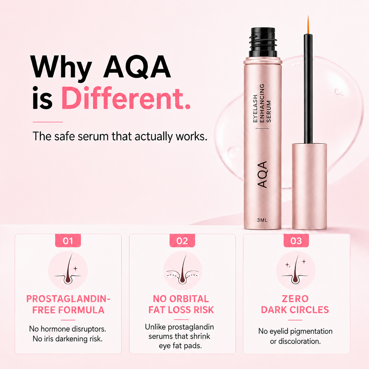 AQA Eyelash Serum with Peptides & Botanicals | For Thinning Lashes – Grow Fuller, Longer Lashes Fast! ✨ Limited-Time Offer!