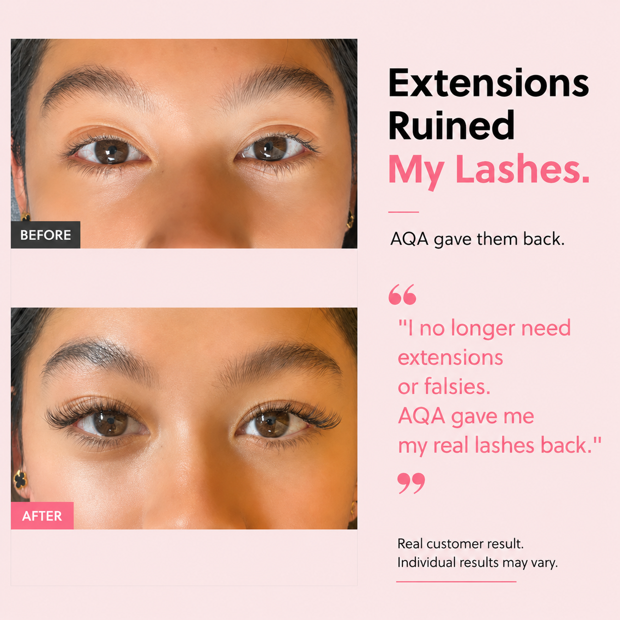 AQA Eyelash Serum with Peptides & Botanicals | For Thinning Lashes – Grow Fuller, Longer Lashes Fast! ✨ Limited-Time Offer!