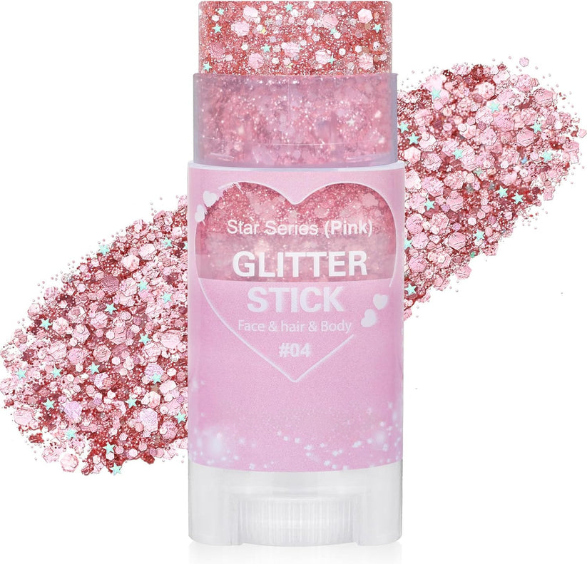 Patriotic Red Blue Silver & Blue Glitter Stick