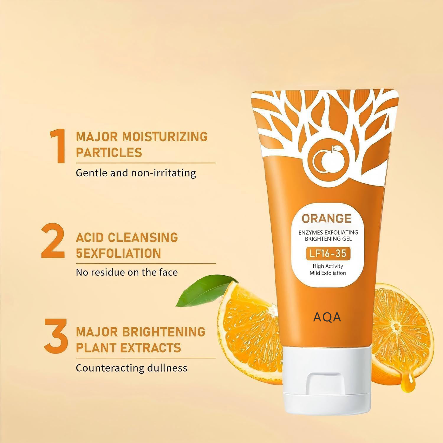 Buy 1 Get 1 FREE Today 🎁!  Say Goodbye to Dull, Rough Skin! AQA Orange Enzyme Exfoliating Gel 🍊